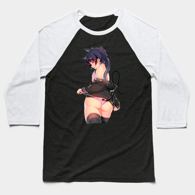 Cute anime girl Baseball T-Shirt by Venandeu